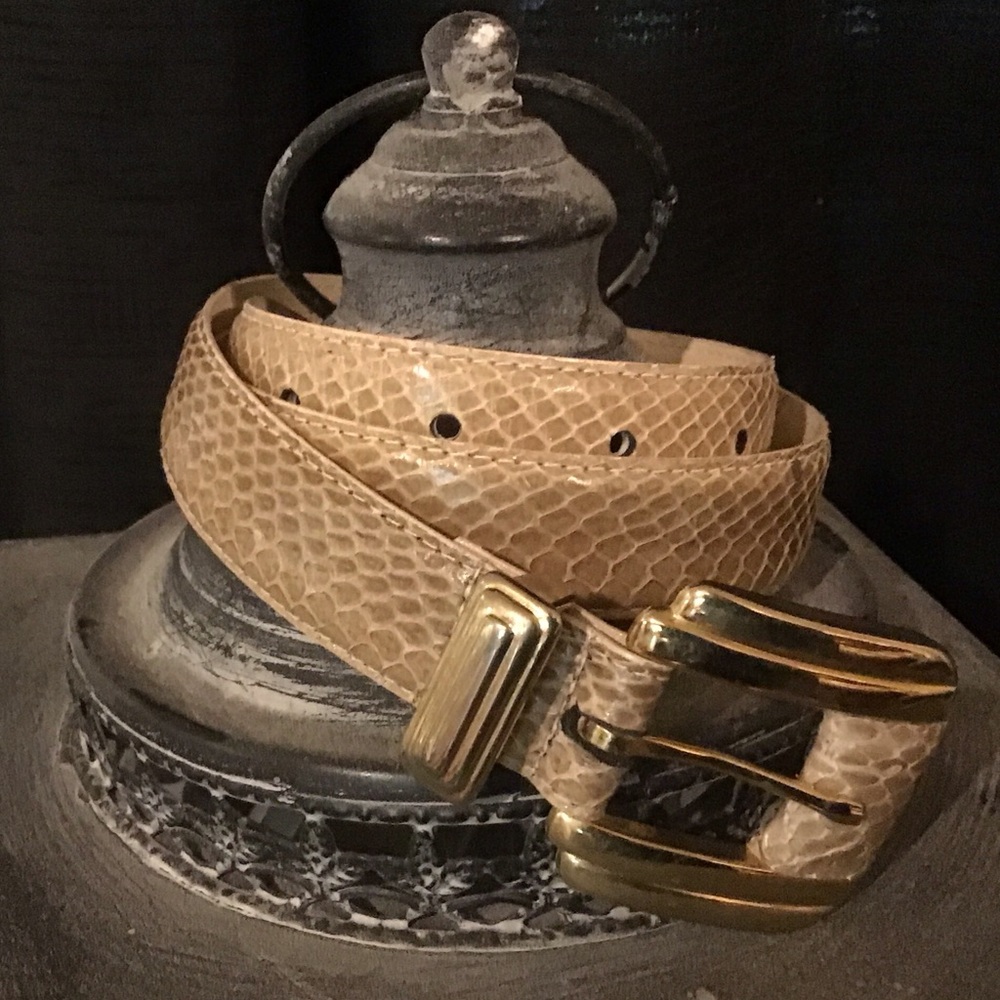 Vintage Snake Leather Shop Belt